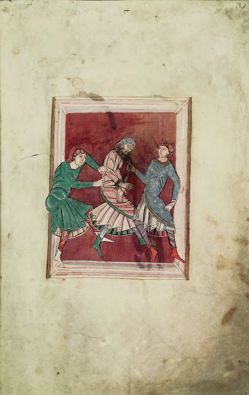 Ms 698 fol.34r Zázrak svatého Omera (595-670) z Vie de Saint Omer od French School