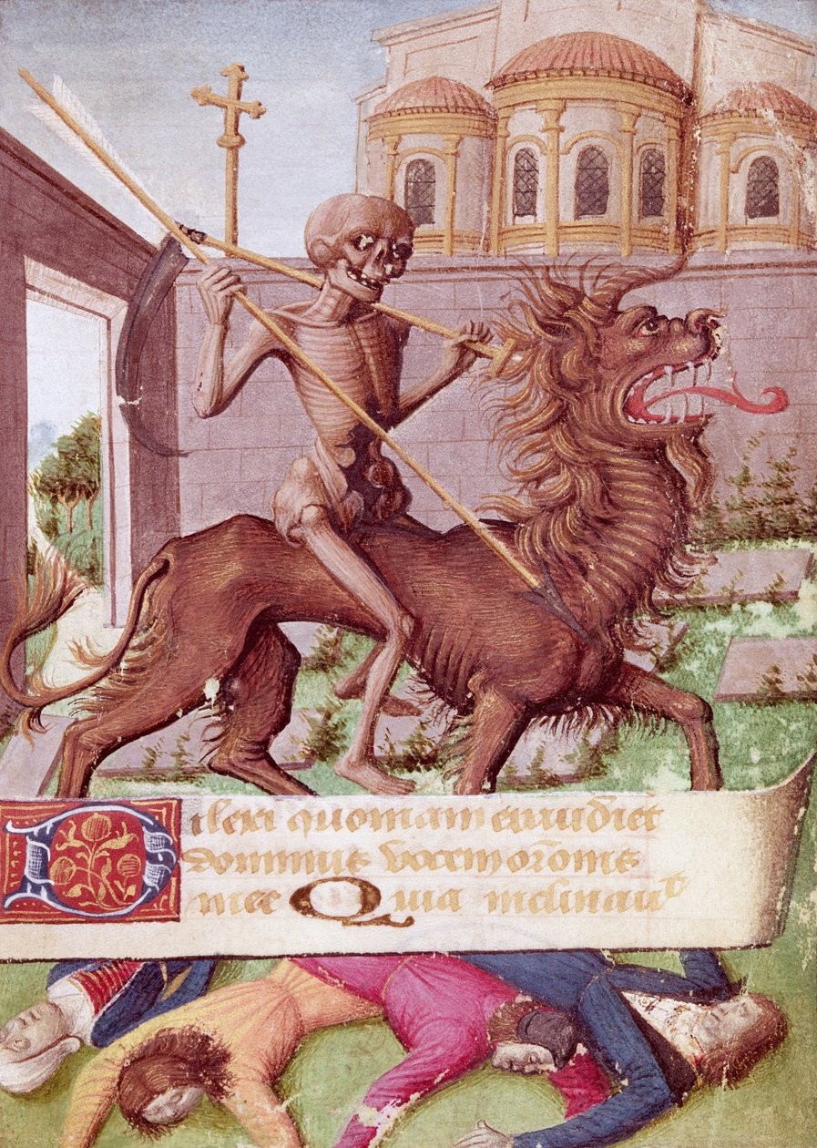 Ms 89 fol. 88 Triumf smrti, z Knihy hodin od French School