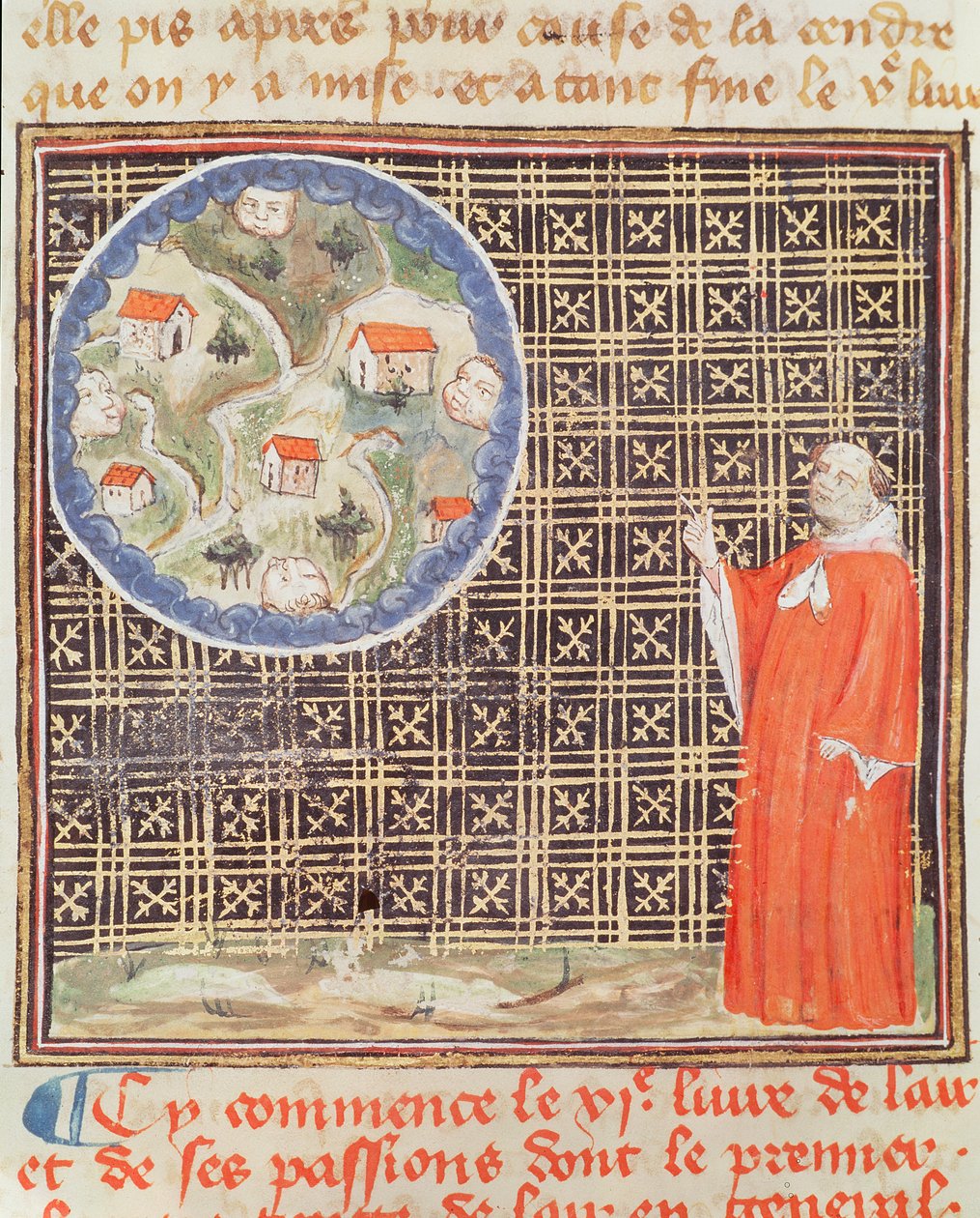 Ms 993 fol. 142 Vlastnosti vody a větrů, z Le Livre des Proprietes des Choses od Jeana Cordichona od French School