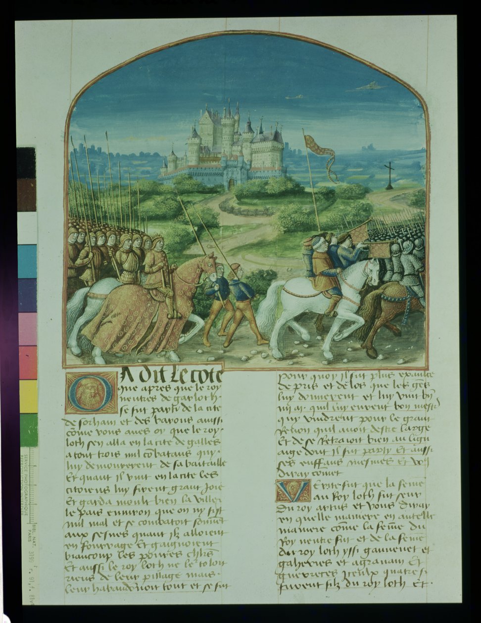 Paní Fr 91 Fol.81v Page z Příběhu Merlina od Roberta de Borona, kolem 1482-89 od French School