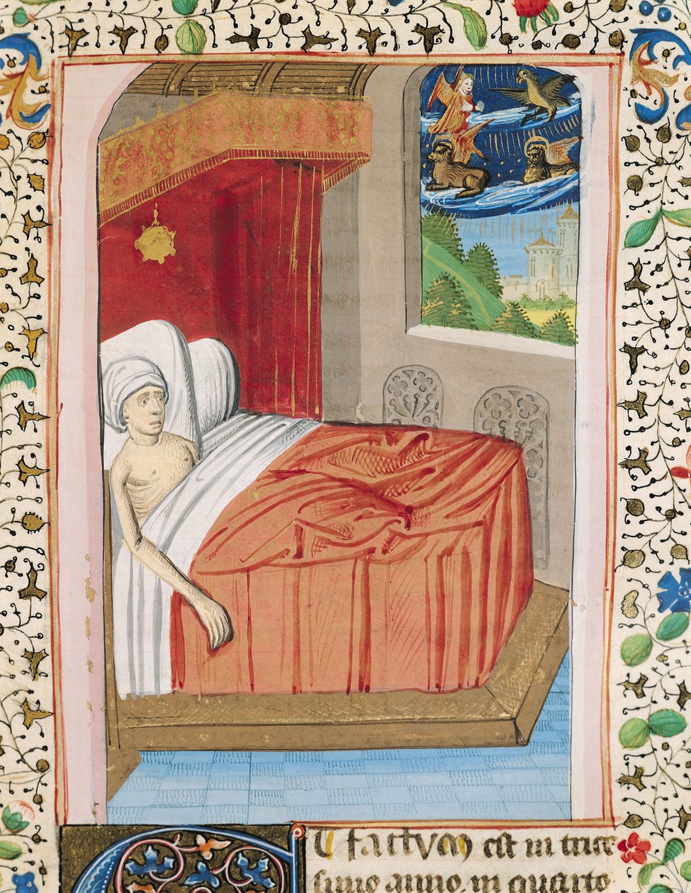 Ms H 7 fol.76r Vize Ezechielova, z Bible Jana XXII. od French School