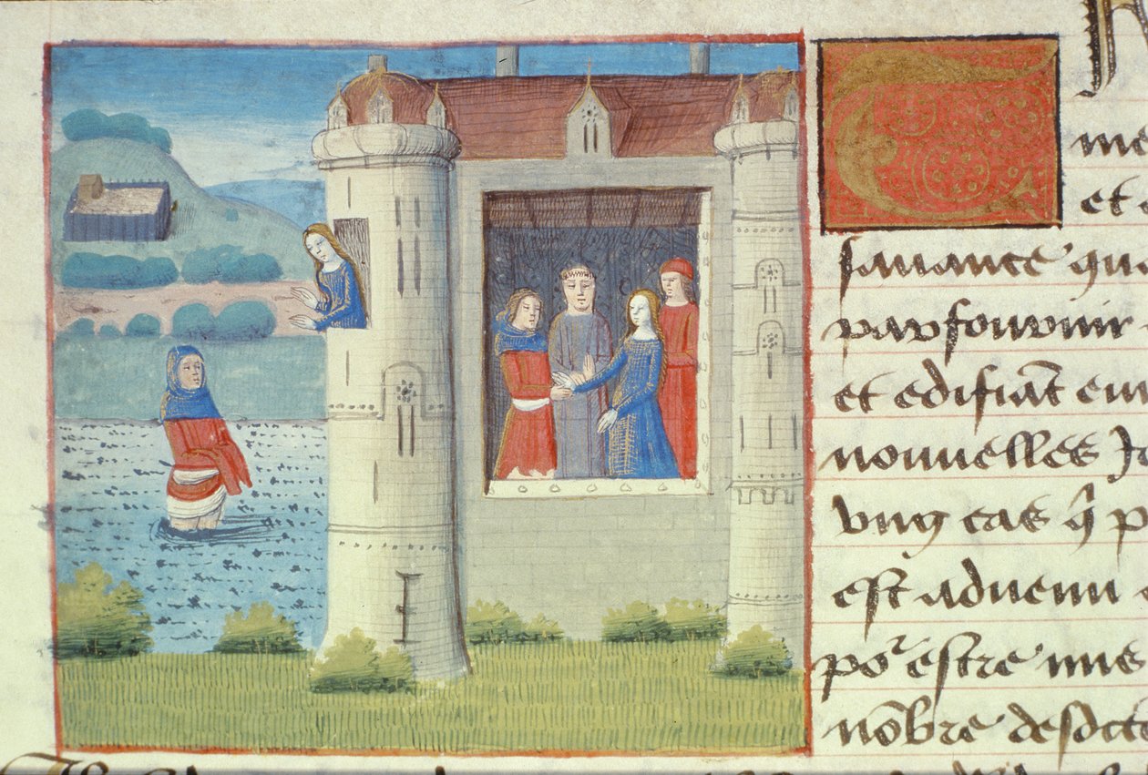 Paní Hunter 252 f.127v Marriage, z Les Cent Nouvelles Nouvelles, 1462 od French School