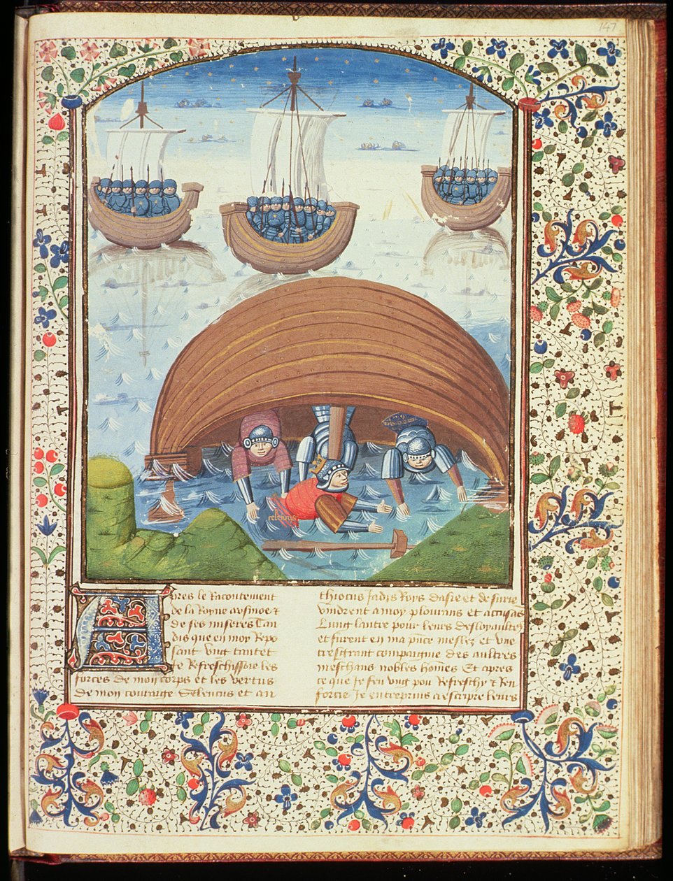 Ms Hunter 371 f.147r Osud Seleukův, z Pádu knížat, Giovanni Boccaccio (1313-75) 1467 od French School