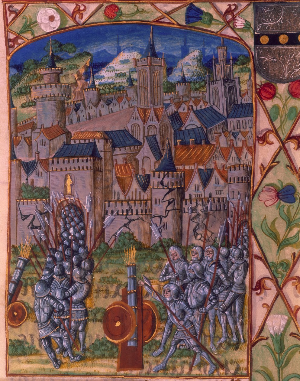 Paní Royal 20 E.III fol. 152v The Capture of Evreux, from 