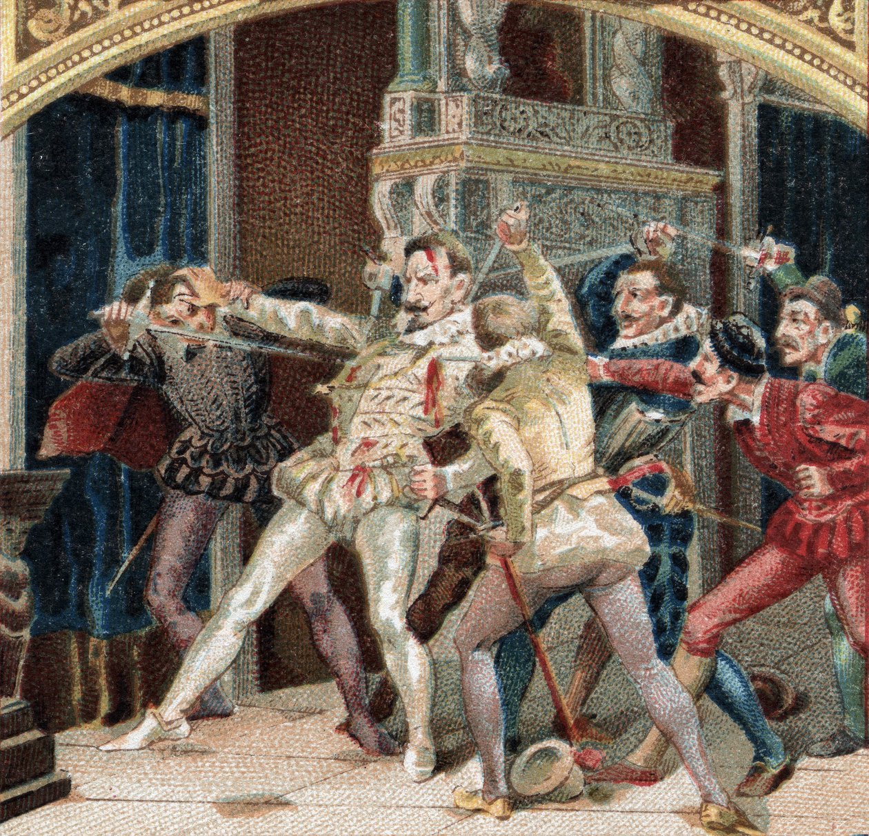 Vražda vévody z Guise (Henry I Lotrinský, známý jako Balafre od French School