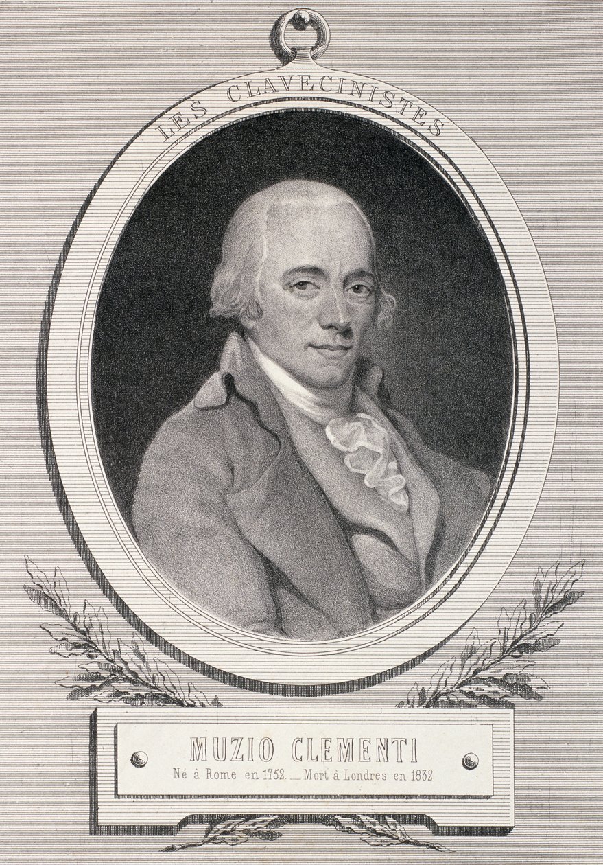 Muzio Clementi (1752-1832) ryl Alfred Lemoine od French School