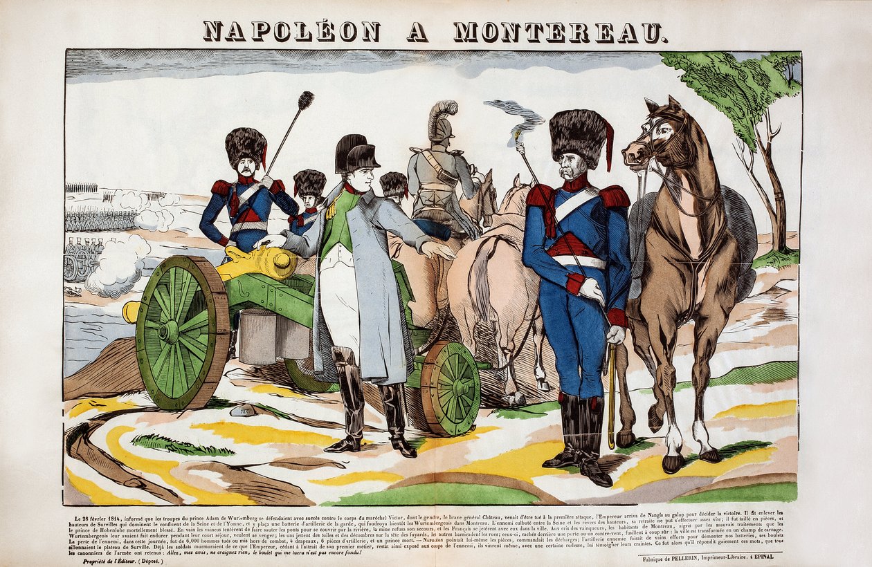 Napoleon v Montereau 28. února od French School