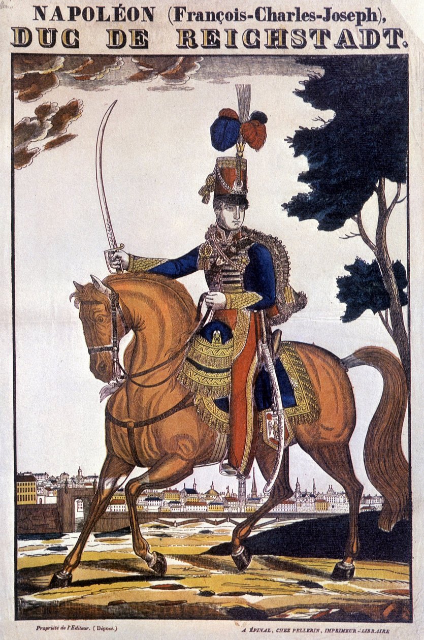 Napoleon II, syn císaře Napoleona I. (1769-1821), na koni - obrázek Epinal od French School