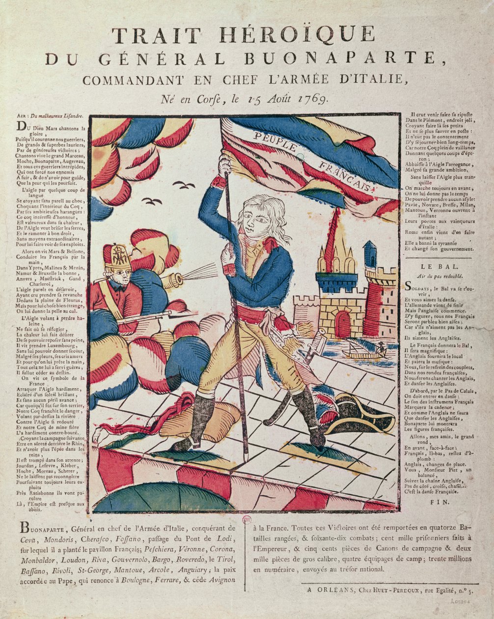 Napoleon I. (1769-1821) na mostě v Arcole, 17. listopadu 1796, 18.-19. století od French School