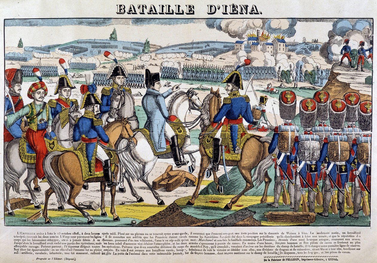 Napoleon v bitvě u Jeny (13/10/1806) - obraz Epinalu od French School