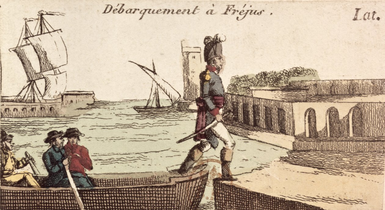 Napoleonův příjezd do Frejus při návratu z egyptského tažení, 9. října 1799 od French School