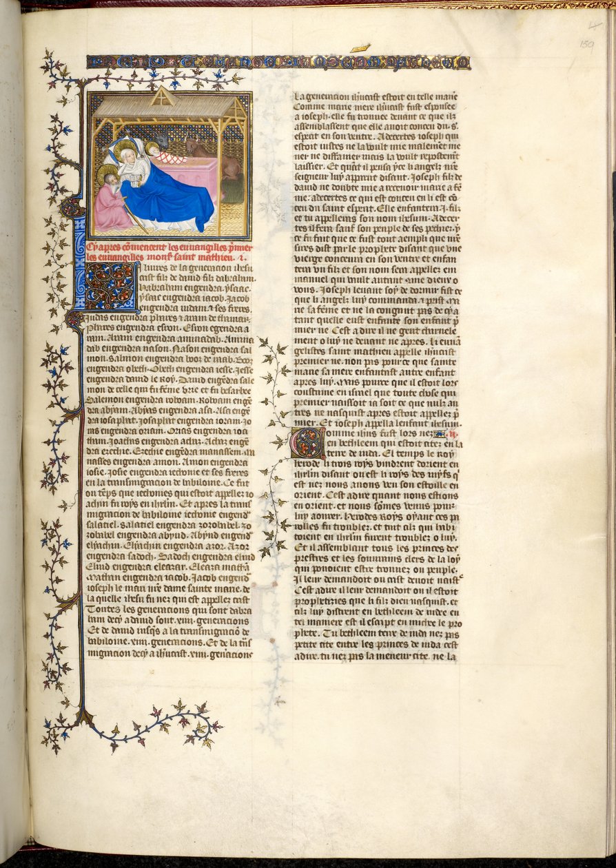 Narození Krista, asi 1403-1404 (miniatura) od French School
