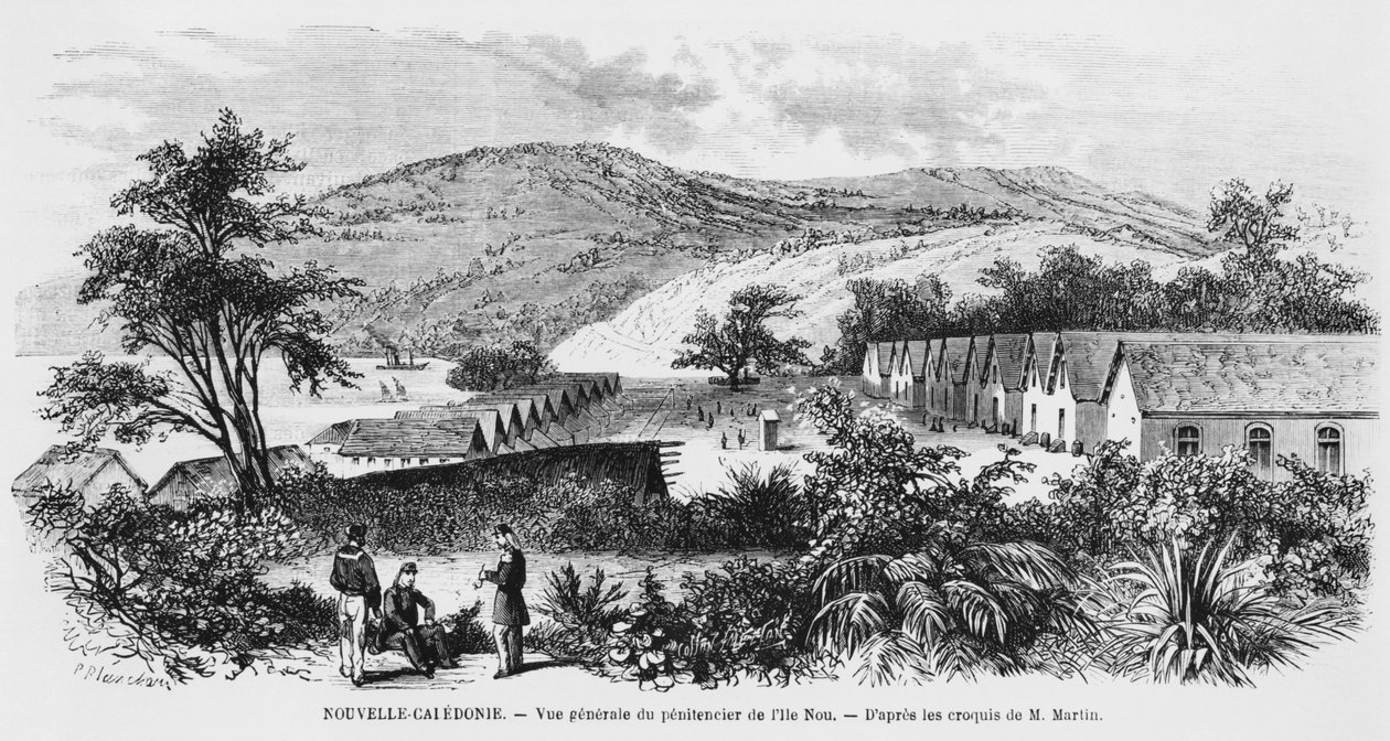 Nová Kaledonie, Isle of Nou, vězení, c.1871-80 od French School