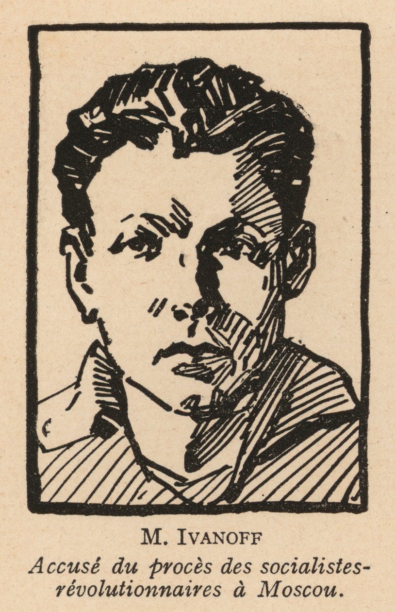 Nikolaj Ivanov, ruský socialistický revoluční politik, jeden z obžalovaných v moskevském procesu se socialistickými revolucionáři v roce 1922, prvním sovětském ukázkovém procesu (lit.) od French School