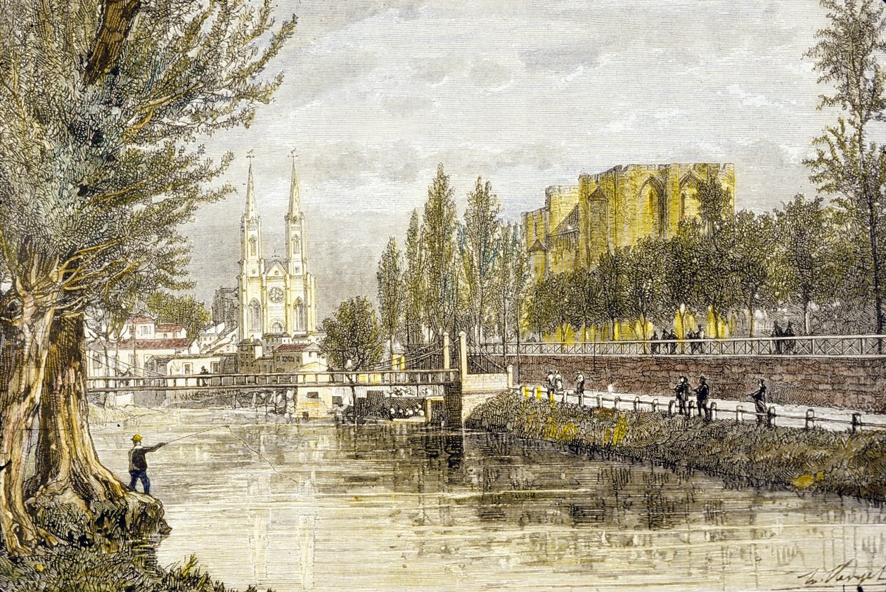 Niort, Francie (rytina) od French School