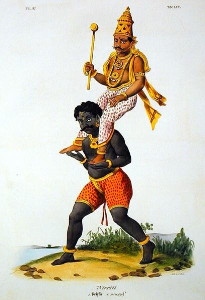 Nirriti, vyryl C. de Motte (1785-1836) (barva lito) od French School
