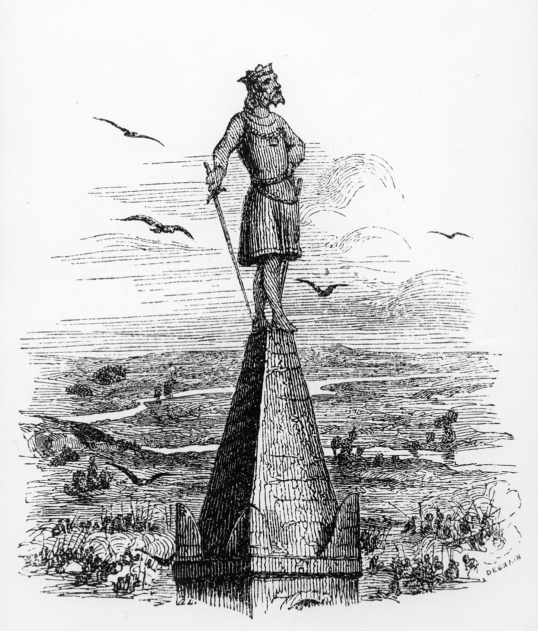 Nominoe, první bretaňský vévoda, ilustrace z knihy La Bretagne Ancienne et Moderne od Pitra Chevaliera, cca 1840 od French School
