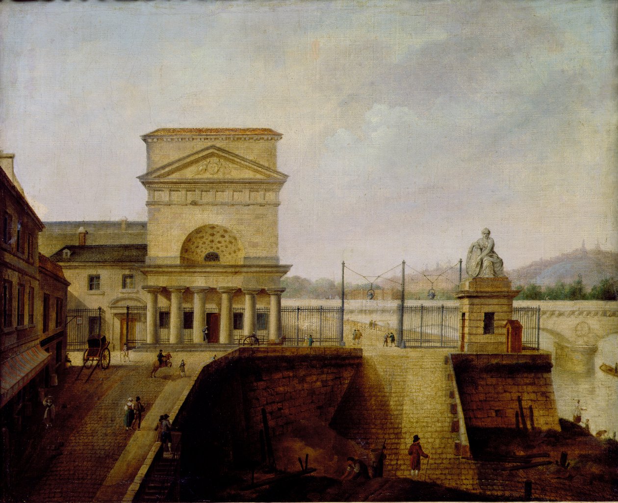 Normandie Barrier, v blízkosti mostu Iena, před rokem 1860 od French School
