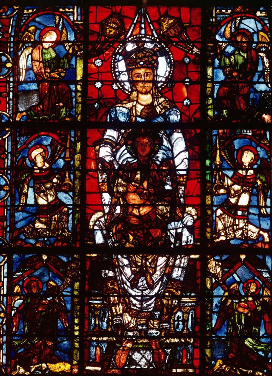 Notre-Dame de la Belle Verriere, z jižního chóru (vitráže) (detail 98069) od French School