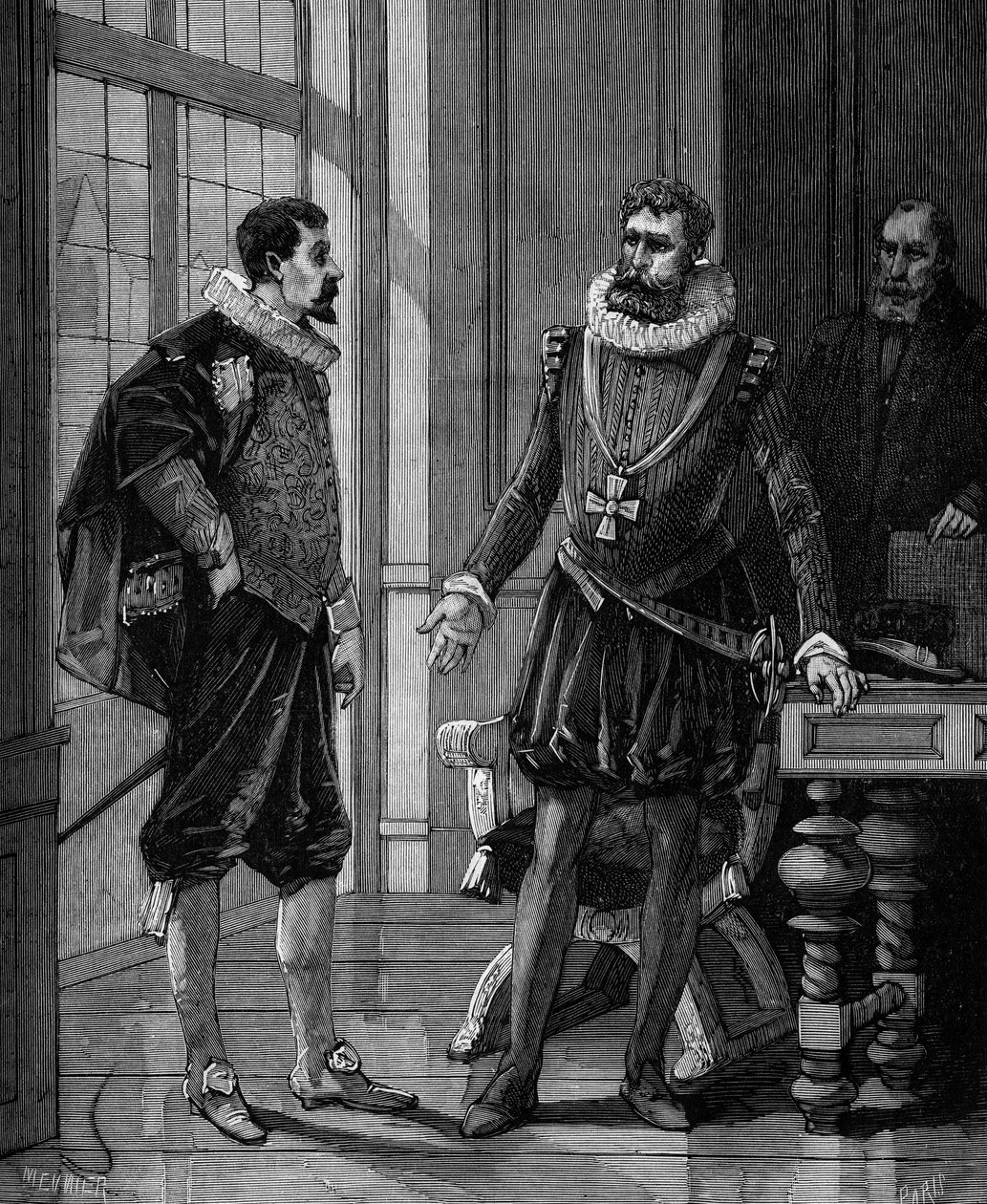 Olivier De Serres (1539-1619) francouzský agronom s francouzským králem Jindřichem IV. (1553-1610). od French School