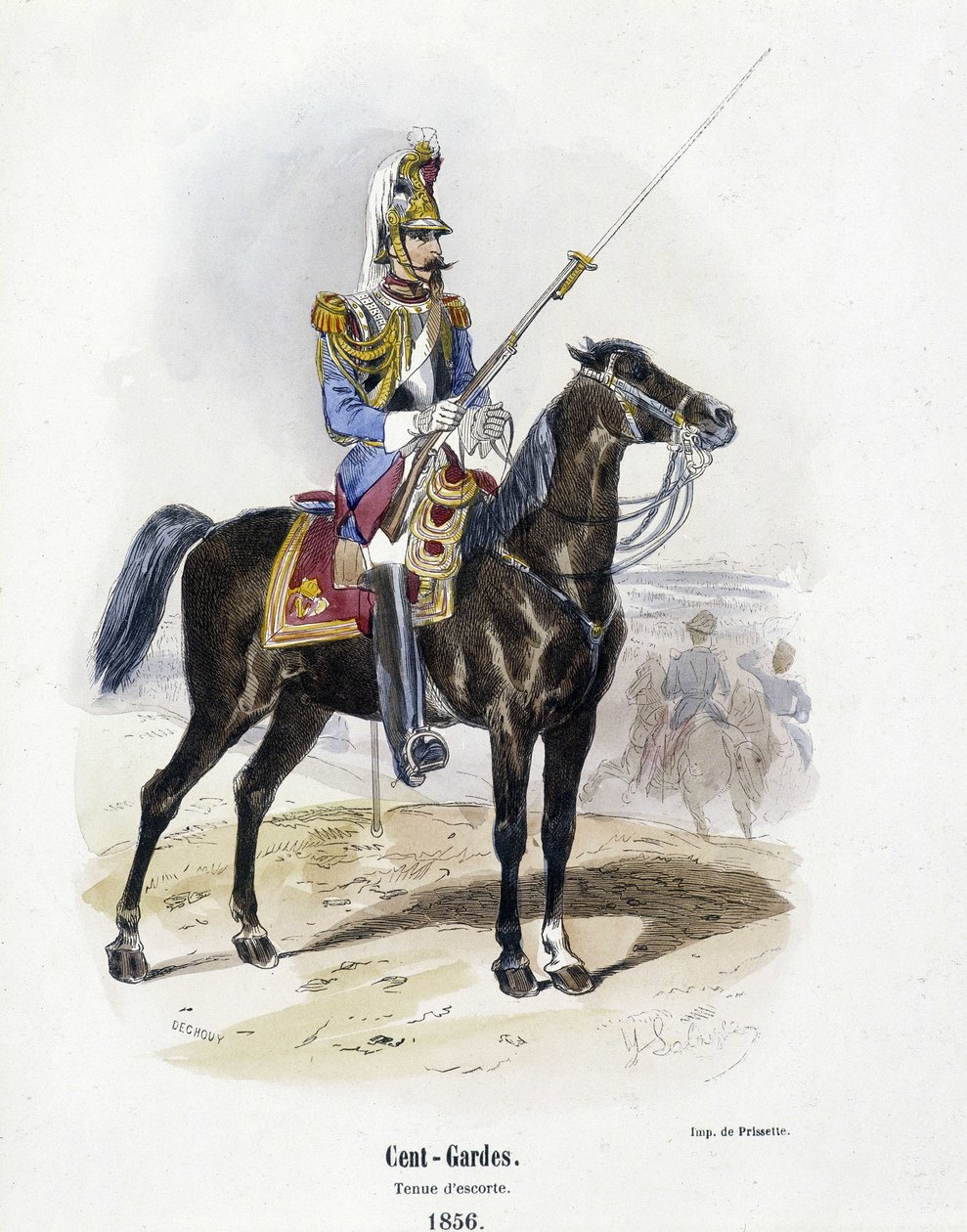 Sto stráží: kostým doprovodu v roce 1856 - v „“Histoire de l