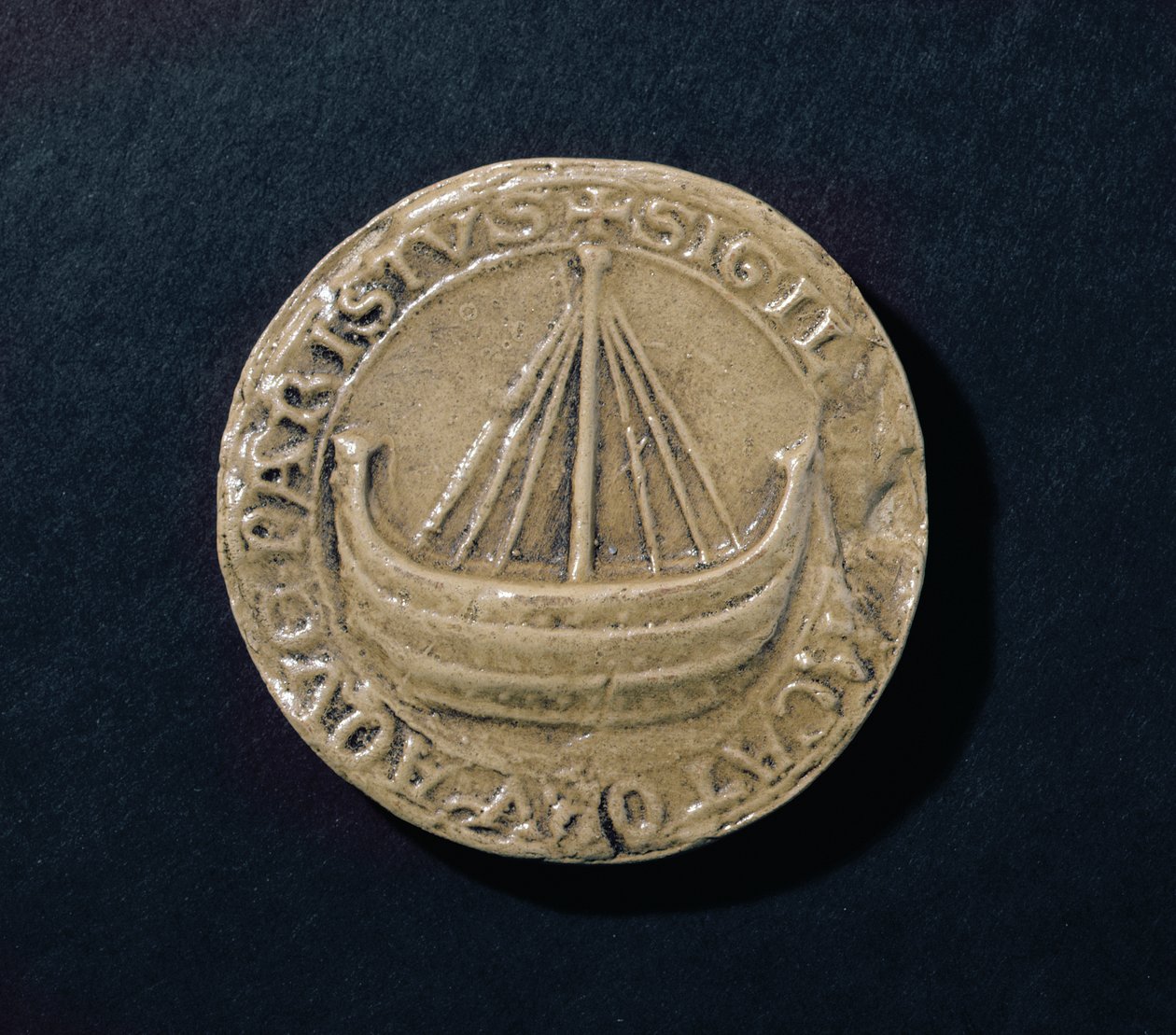 Jedna z nejstarších dochovaných pečetí města Paříže, c.1210 (vosk) od French School