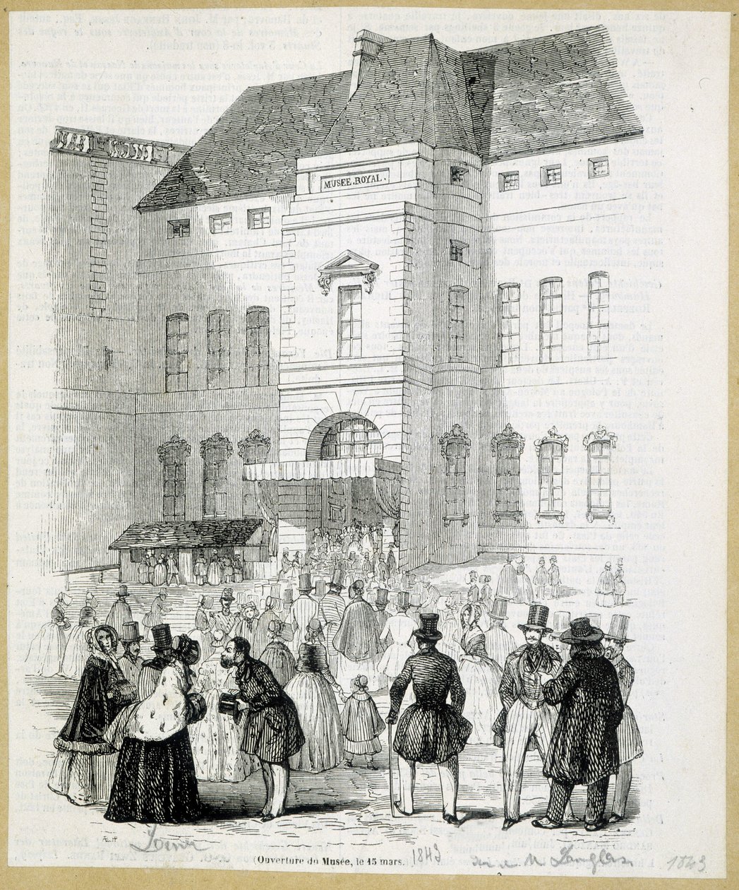 Otevření Musee Royal (Musee du Louvre), 15. března od French School