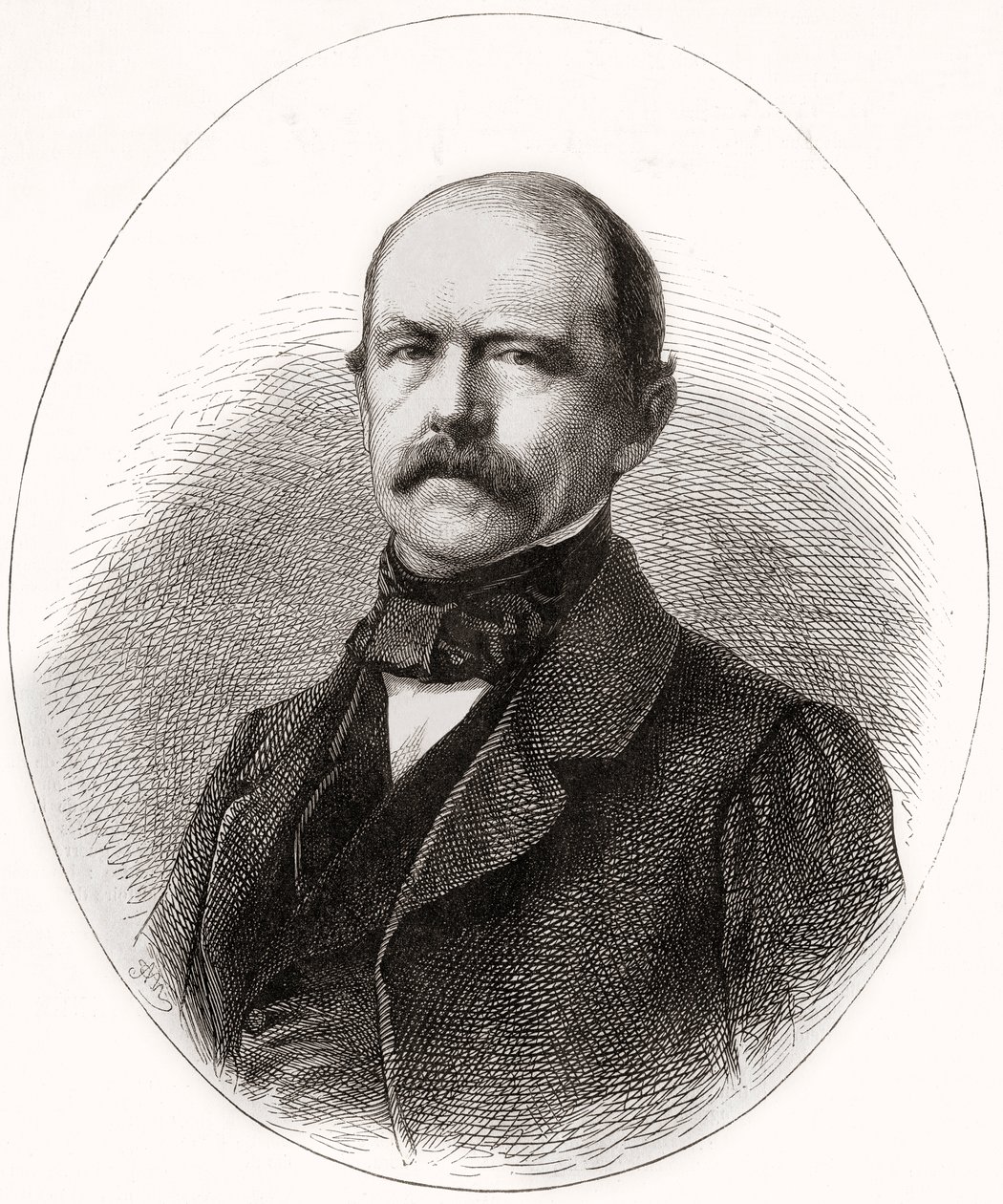 Otto Eduard Leopold, princ z Bismarcku, vévoda z Lauenburgu, z LUnivers Illustré, 1866 od French School
