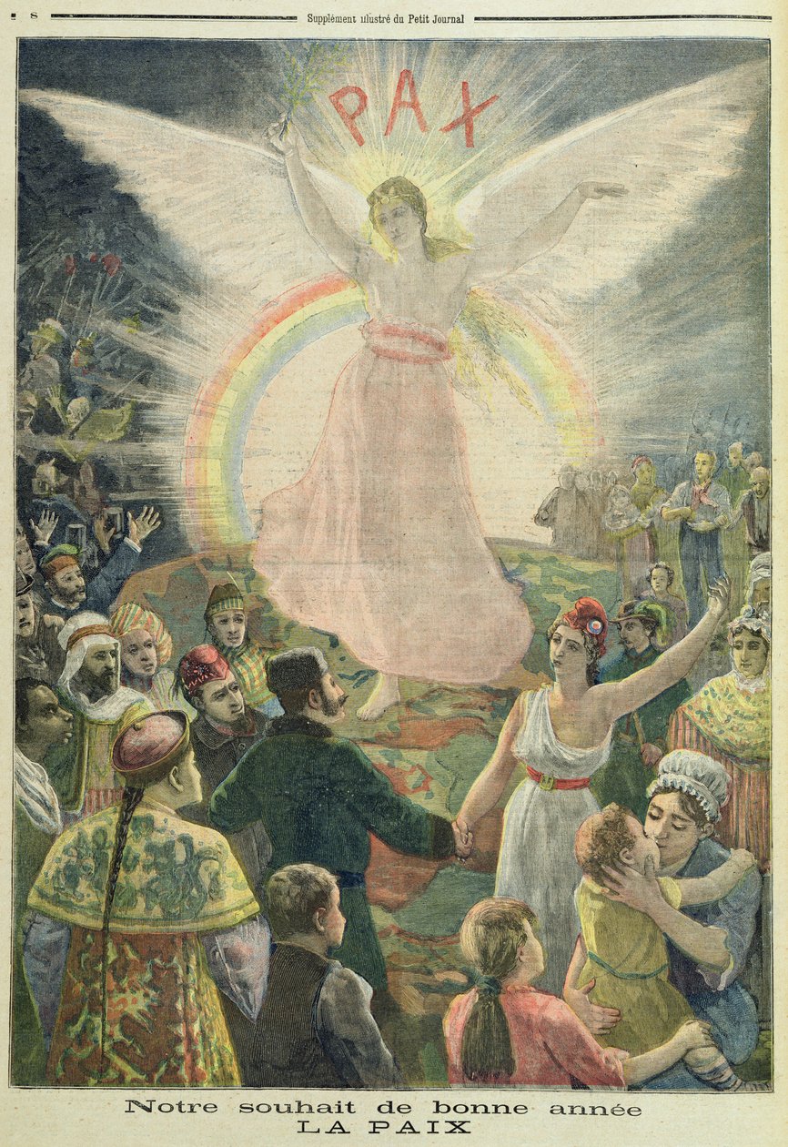 Naše naděje pro nový rok: Mír, z „Le Petit Journal“, 1. ledna 1894 od French School