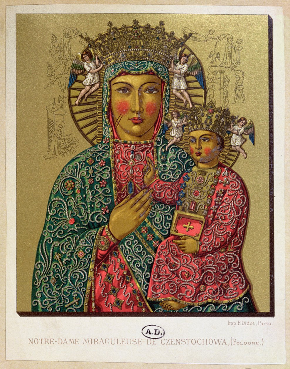 Panny Marie Čenstochové, konec 19. století od French School