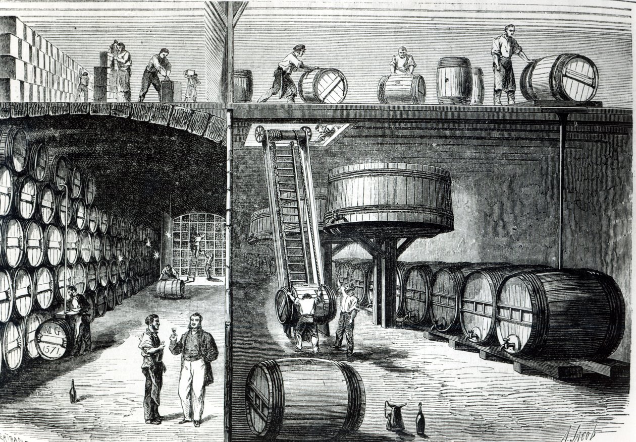 P. Morel a F. Souzac Sklepy a dílny v Bordeaux z Le Monde Illustre, 1864 od French School