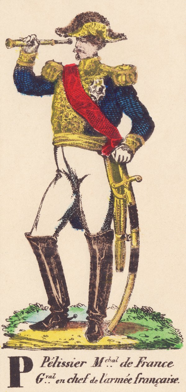 ; P: Pélissier (Aimable) Maréchal de France (v roce 1855), vrchní generál francouzské armády (1794-1864) od French School