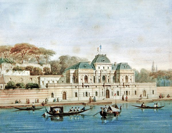 Palác francouzského velvyslance v Konstantinopoli (barevné lito) od French School
