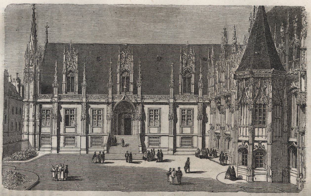 Justiční palác v Rouenu - rytina v „Histoire de France“ od Victora Duruye (1811-1894) - 1882 od French School