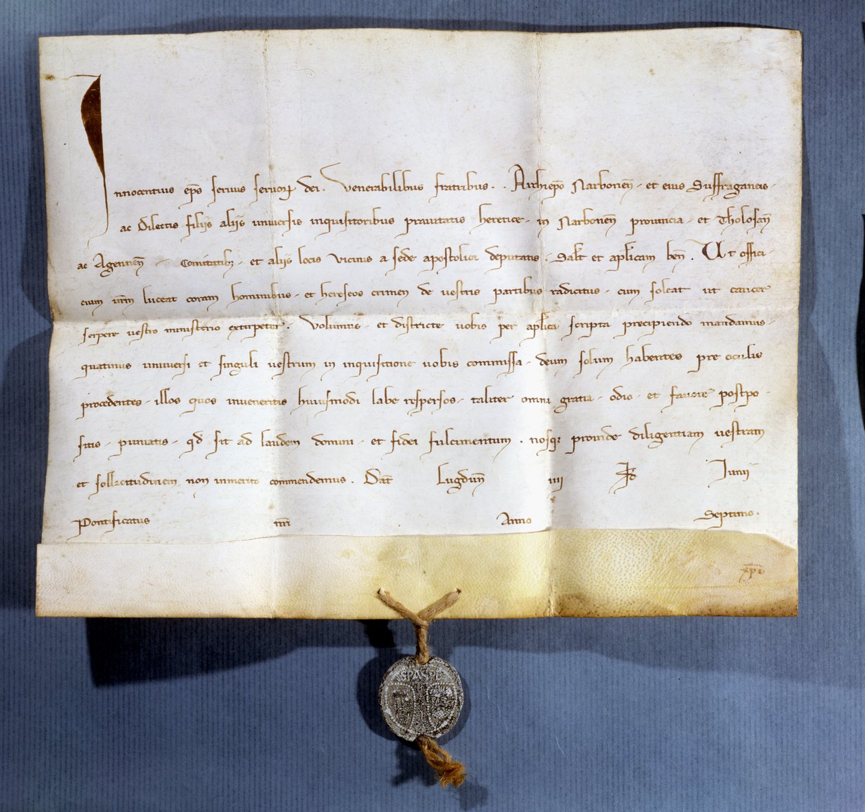 Papežská bula papeže Inocence IV. († 1254) proti albigenským od French School