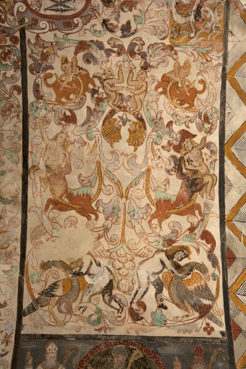 Farní kostel (kostel Panny Marie Solersské). Interiér. Lodě. Nástěnné malby. Detail. 16. století (?). od French School