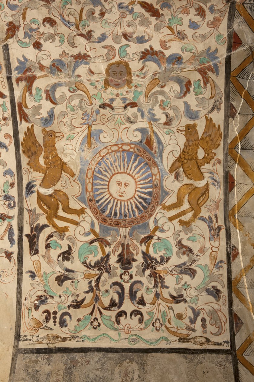 Farní kostel (kostel Panny Marie Solersské). Interiér. Lodě. Nástěnné malby. Detail. 16. století (?). od French School