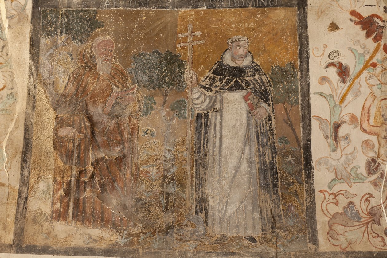 Farní kostel (Església de la Mare de Déu de Solers). Interiér. Lodě. Nástěnné malby. Detail. 16. století (). od French School