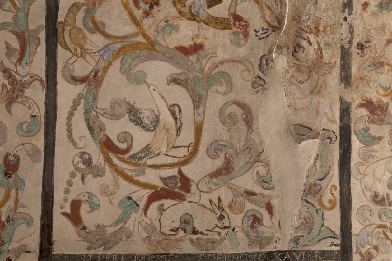 Farní kostel (kostel Panny Marie Solersské). Interiér. Lodě. Nástěnné malby. Detail. 16. století (?). od French School