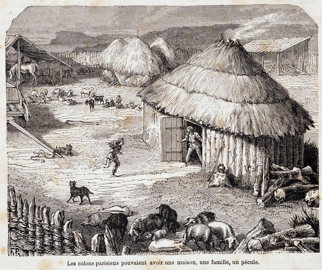 Pařížští osadníci mohli mít dům, rodinu, pecule (galští obyvatelé Lutece) - v „Paris a travers les století““ od French School