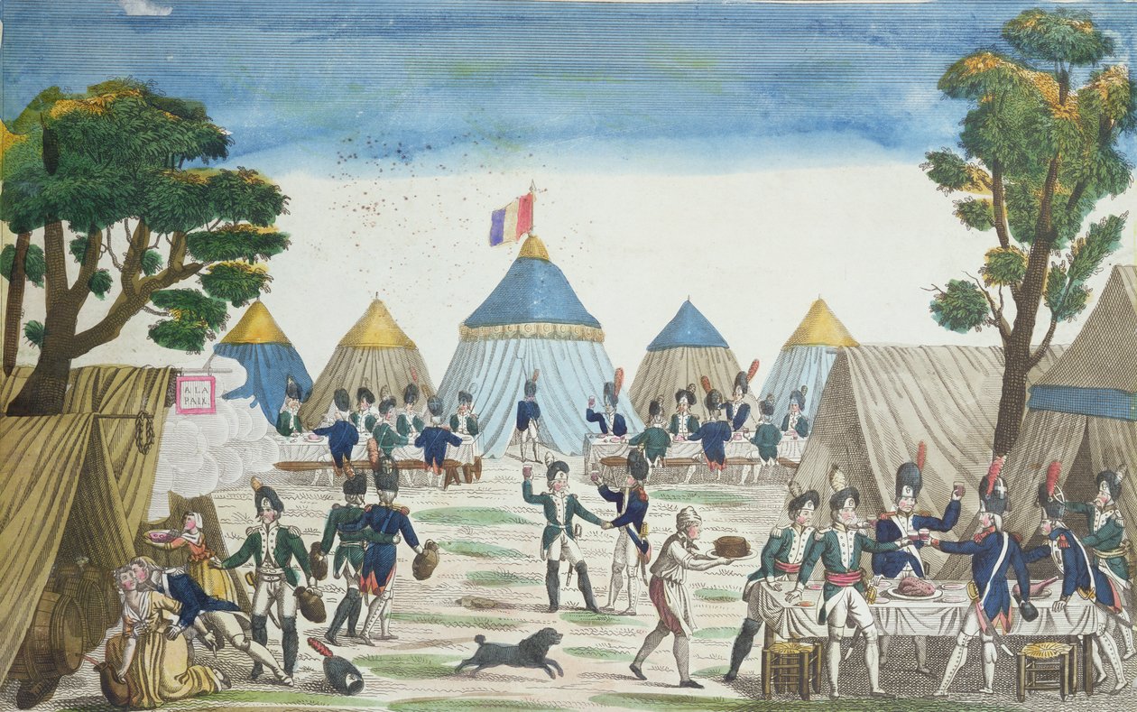Večírek poskytnutý ruským granátníkům granátníky z Grande Armée, 30. června 1807 od French School