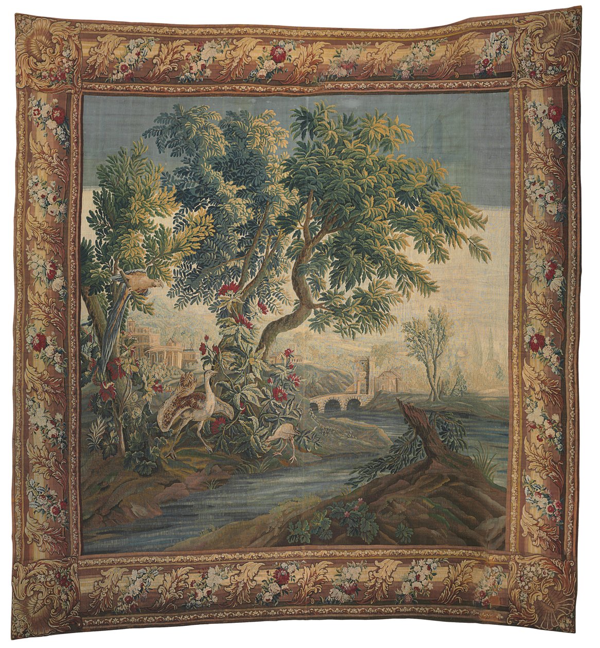 Pastorační tapisérie, Beauvais, polovina 18. století (hedvábí a vlna) od French School