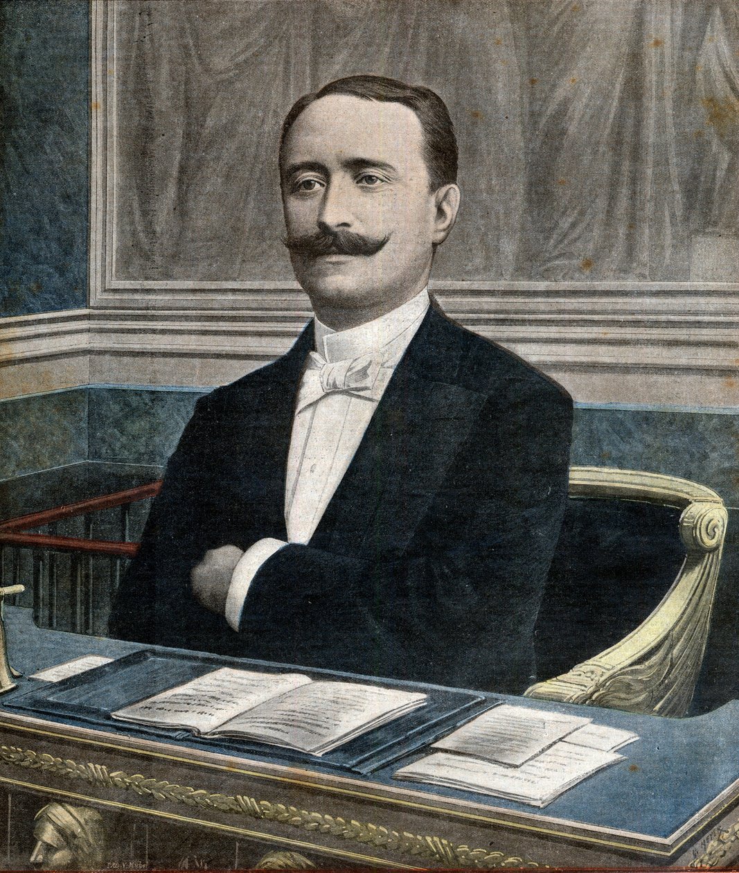 Paul Deschanel (1855-1922), nový předseda Poslanecké sněmovny - titulní strana deníku „Le Petit Journal“ 26. června od French School