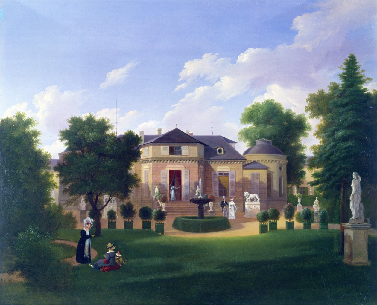 Pavilon Folie-Beaujon v Paříži, cca 1830 od French School