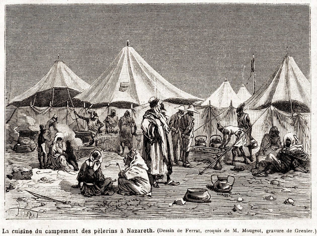 Píkaná pouť na svatá místa od 25. dubna do 8. června 1882 (rytina) od French School