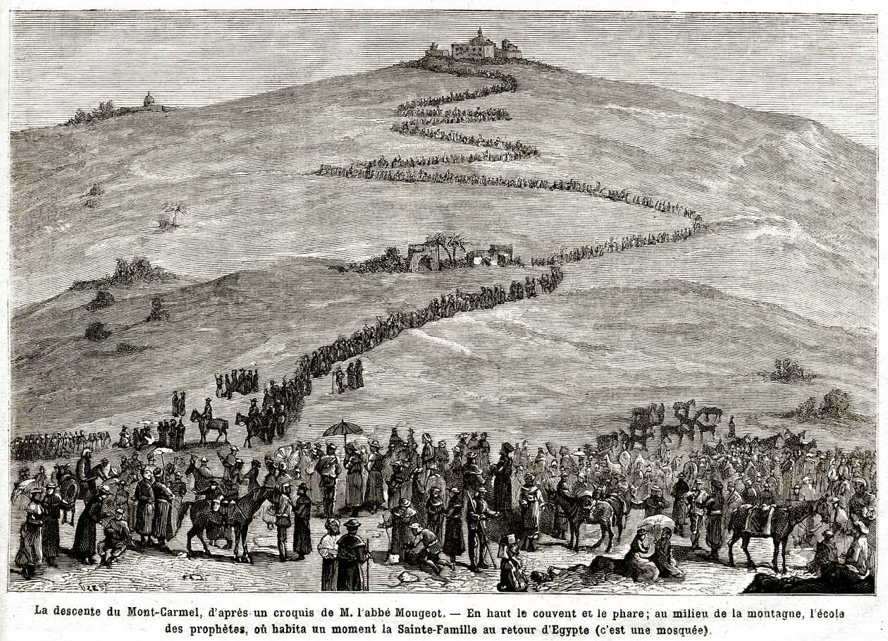 Kající pouť na svatá místa od 25. dubna do 8. června 1882 (rytina) od French School