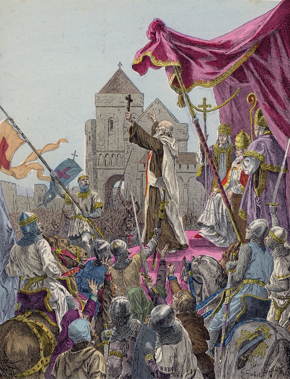 Petr Poustevník kázal na první křížové výpravě od French School