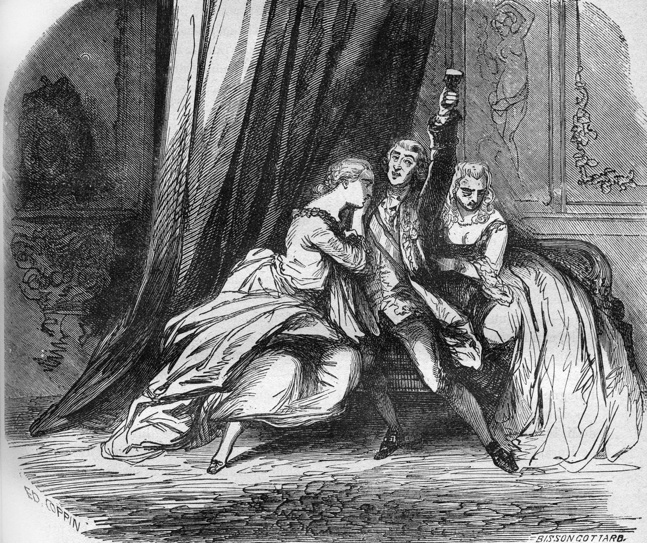Filip II vévoda z Orleans (regent) (1674-1723) a jeho dvě dcery Marie Louise Elisabeth d