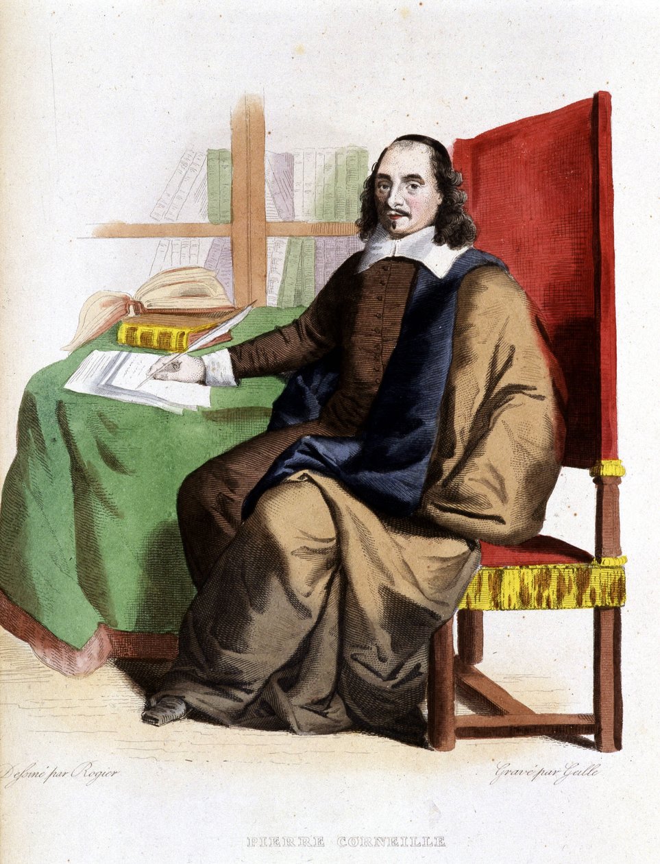 Pierre Corneille (1606 - 1684) - v Ed. Mennechet, "" Francouzský Plutarch "" od French School