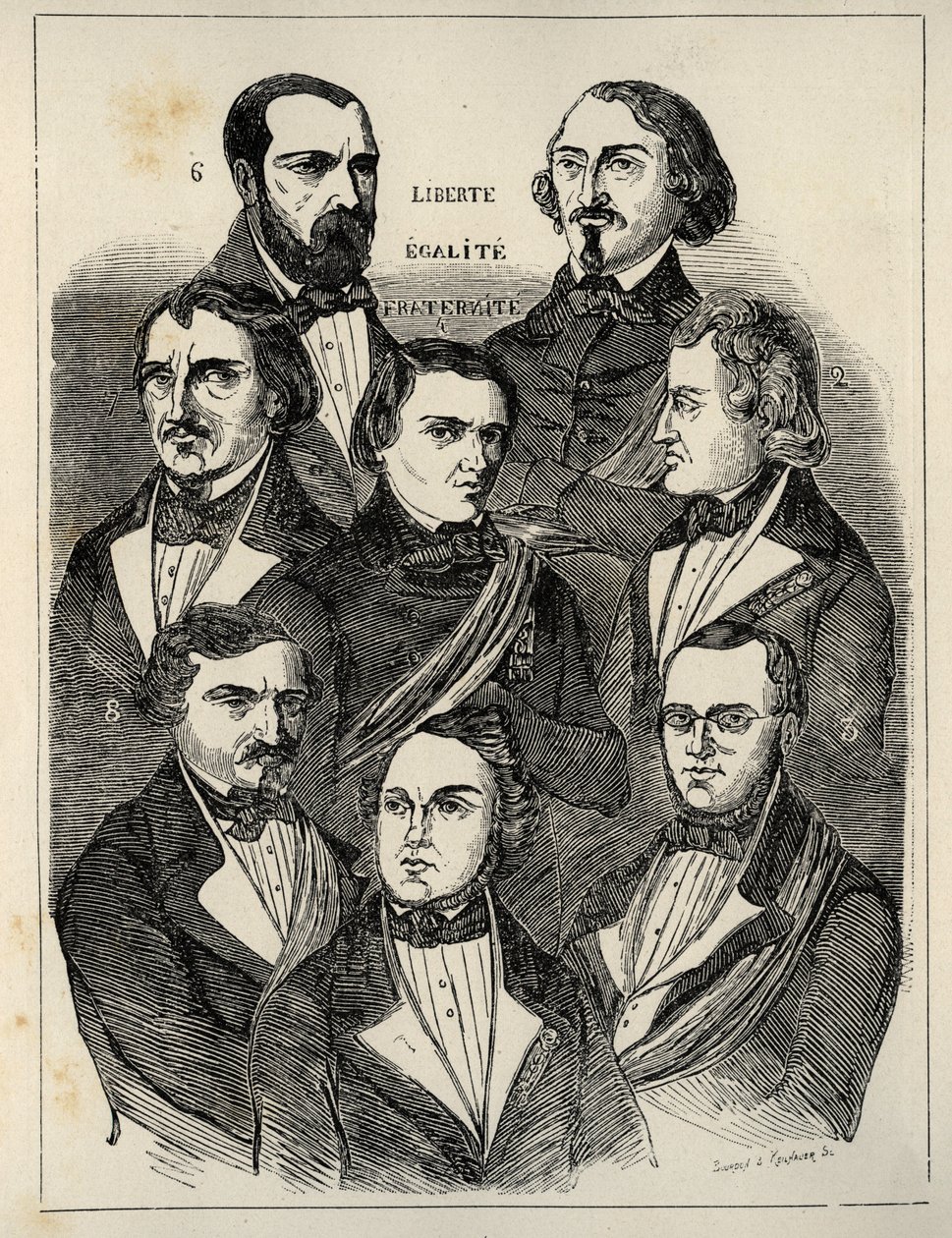 Volební transparent 1848 – francouzští republikánští politici od French School